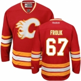 Youth Reebok Calgary Flames #67 Michael Frolik Authentic Red Third NHL Jersey