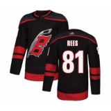 Men's Carolina Hurricanes #81 Jamieson Rees Authentic Black Alternate Hockey Jersey