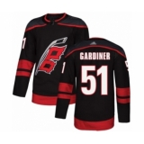 Men's Carolina Hurricanes #51 Jake Gardiner Authentic Black Alternate Hockey Jersey