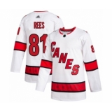 Youth Carolina Hurricanes #81 Jamieson Rees Authentic White Away Hockey Jersey