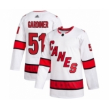 Youth Carolina Hurricanes #51 Jake Gardiner Authentic White Away Hockey Jersey