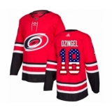 Youth Carolina Hurricanes #18 Ryan Dzingel Authentic Red USA Flag Fashion Hockey Jersey