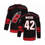 Men's Adidas Carolina Hurricanes #42 Greg McKegg Premier Black Alternate NHL Jersey