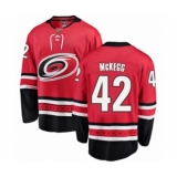 Youth Carolina Hurricanes #42 Greg McKegg Authentic Red Home Fanatics Branded Breakaway NHL Jersey