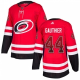Men's Adidas Carolina Hurricanes #44 Julien Gauthier Authentic Red Drift Fashion NHL Jersey