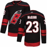 Men's Adidas Carolina Hurricanes #23 Brock McGinn Premier Black Alternate NHL Jersey