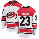 Men's Carolina Hurricanes #23 Brock McGinn Fanatics Branded White Away Breakaway NHL Jersey