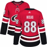 Women's Adidas Carolina Hurricanes #88 Martin Necas Premier Red Home NHL Jersey
