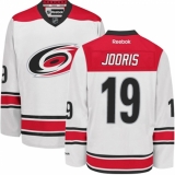 Men's Reebok Carolina Hurricanes #19 Josh Jooris Authentic White Away NHL Jersey