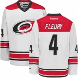 Youth Reebok Carolina Hurricanes #4 Haydn Fleury Authentic White Away NHL Jersey