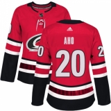 Women's Adidas Carolina Hurricanes #20 Sebastian Aho Authentic Red Home NHL Jersey