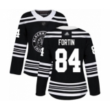 Women's Chicago Blackhawks #84 Alexandre Fortin Authentic Black Alternate Hockey Jersey