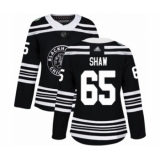 Women's Chicago Blackhawks #65 Andrew Shaw Authentic Black 2019 Winter Classic Hockey Jersey