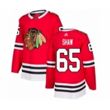 Men's Chicago Blackhawks #65 Andrew Shaw Authentic Red Home Hockey Jersey