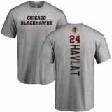 NHL Adidas Chicago Blackhawks #24 Martin Havlat Ash Backer T-Shirt