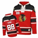 Men's Old Time Hockey Chicago Blackhawks #88 Patrick Kane Premier Red Sawyer Hooded Sweatshirt NHL Jersey