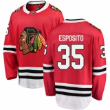 Men's Chicago Blackhawks #35 Tony Esposito Fanatics Branded Red Home Breakaway NHL Jersey