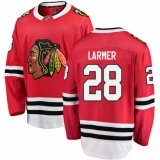 Men's Chicago Blackhawks #28 Steve Larmer Fanatics Branded Red Home Breakaway NHL Jersey