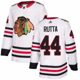 Youth Adidas Chicago Blackhawks #44 Jan Rutta Authentic White Away NHL Jersey