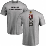 NHL Adidas Chicago Blackhawks #78 Nathan Noel Ash Backer T-Shirt