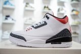 2023.10 (95% Authentic) Air Jordan 3 Denim“Fire Red”Men And Women Shoes-G (16)