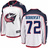 Men's Columbus Blue Jackets #72 Sergei Bobrovsky Fanatics Branded White Away Breakaway NHL Jersey