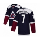 Youth Colorado Avalanche #7 Kevin Connauton Authentic Navy Blue Alternate Hockey Jersey