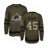 Men's Colorado Avalanche #45 Bowen Byram Authentic Green Salute to Service Hockey Jersey