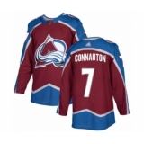 Men's Colorado Avalanche #7 Kevin Connauton Authentic Burgundy Red Home Hockey Jersey