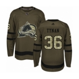 Youth Colorado Avalanche #36 T.J. Tynan Authentic Green Salute to Service Hockey Jersey
