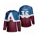 Men's Colorado Avalanche #36 T.J. Tynan Authentic Burgundy Blue 2020 Stadium Series Hockey Jersey
