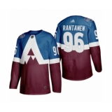 Women's Colorado Avalanche #96 Mikko Rantanen Authentic Burgundy Blue 2020 Stadium Series Hockey Jersey