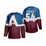 Women's Colorado Avalanche #54 Anton Lindholm Authentic Burgundy Blue 2020 Stadium Series Hockey Jersey