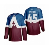 Youth Colorado Avalanche #45 Bowen Byram Authentic Burgundy Blue 2020 Stadium Series Hockey Jersey