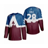 Youth Colorado Avalanche #28 Ian Cole Authentic Burgundy Blue 2020 Stadium Series Hockey Jersey