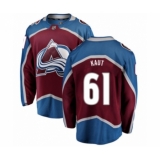 Men's Colorado Avalanche #61 Martin Kaut Authentic Maroon Home Fanatics Branded Breakaway NHL Jersey