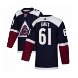 Men's Adidas Colorado Avalanche #61 Martin Kaut Premier Navy Blue Alternate NHL Jersey