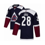 Men's Adidas Colorado Avalanche #28 Ian Cole Premier Navy Blue Alternate NHL Jersey