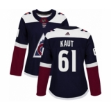 Women's Adidas Colorado Avalanche #61 Martin Kaut Premier Navy Blue Alternate NHL Jersey
