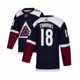 Youth Adidas Colorado Avalanche #18 Conor Timmins Premier Navy Blue Alternate NHL Jersey