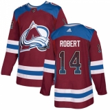 Men's Adidas Colorado Avalanche #14 Rene Robert Authentic Burgundy Drift Fashion NHL Jersey