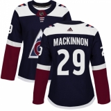 Women's Adidas Colorado Avalanche #29 Nathan MacKinnon Authentic Navy Blue Alternate NHL Jersey