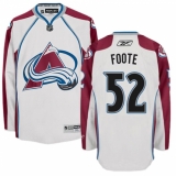 Youth Reebok Colorado Avalanche #52 Adam Foote Authentic White Away NHL Jersey