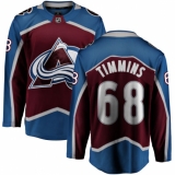 Men's Colorado Avalanche #68 Conor Timmins Fanatics Branded Maroon Home Breakaway NHL Jersey