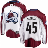 Youth Colorado Avalanche #45 Jonathan Bernier Fanatics Branded White Away Breakaway NHL Jersey