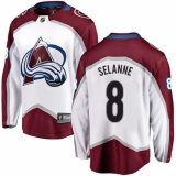 Men's Colorado Avalanche #8 Teemu Selanne Fanatics Branded White Away Breakaway NHL Jersey