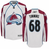 Men's Reebok Colorado Avalanche #68 Conor Timmins Authentic White Away NHL Jersey