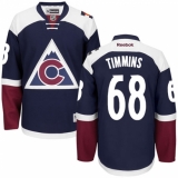 Men's Reebok Colorado Avalanche #68 Conor Timmins Premier Blue Third NHL Jersey