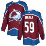 Youth Adidas Colorado Avalanche #59 Cale Makar Premier Burgundy Red Home NHL Jersey