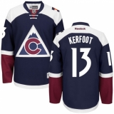 Youth Reebok Colorado Avalanche #13 Alexander Kerfoot Premier Blue Third NHL Jersey